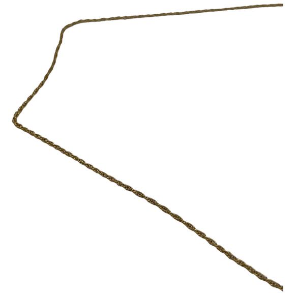 Delicate Gold Tone Chain Necklace Simple Minimalist Rope Twist Long 24 inch - Picture 4 of 12